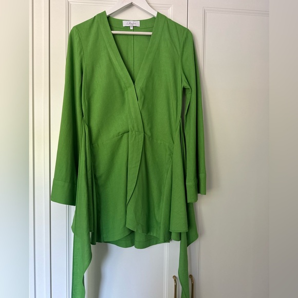 L'Academie The Janeiro Mini Dress in Lime - Picture 4 of 5